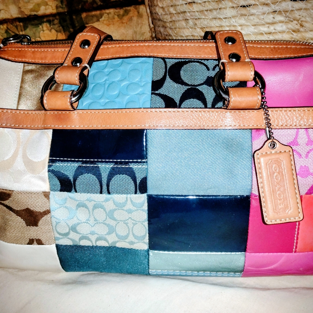 Coach Colorful Patchwork Shoulder Bag